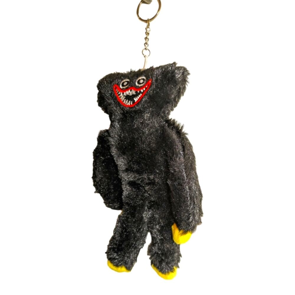 Huggy Wuggy - Black Plushie - On Key Chain About 8 Inches - Poppy Playtime